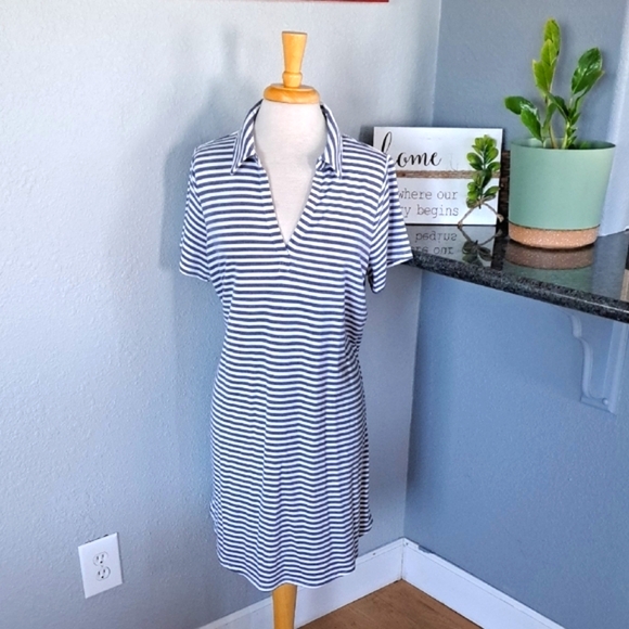 bobeau Dresses & Skirts - Bobeau Striped Polo Dress | Size 1X